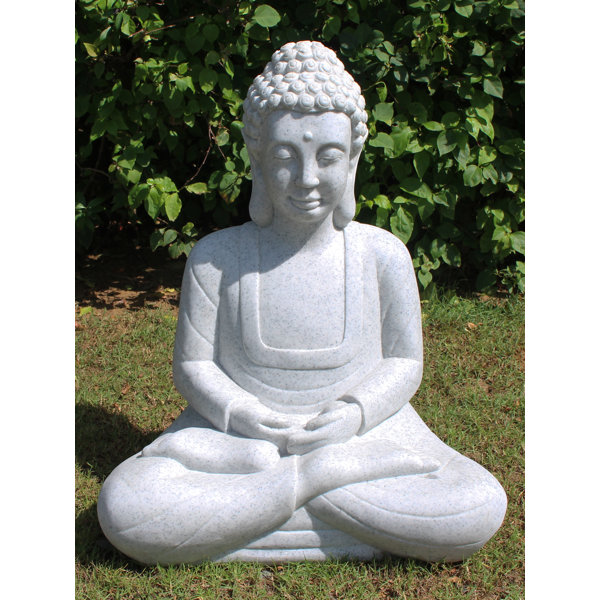 ENIGMA Meditating Buddha Granite Large Wayfair.co.uk
